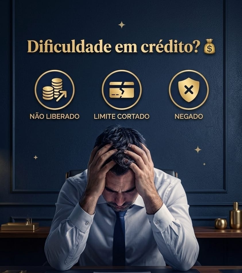 Dificuldade em crédito: não liberado, limite cortado, negado